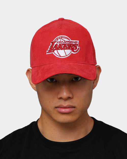 New Era Los Angeles Lakers Corduroy 9FORTY A-Frame Snapback Light Maroon