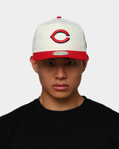 New Era Cincinnati Reds Old Golfer Snapback Off White
