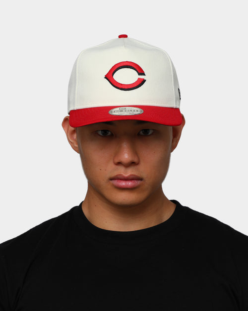 New Era Cincinnati Reds Old Golfer Snapback Off White