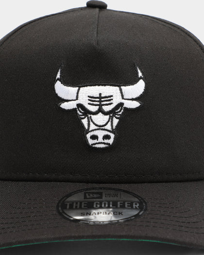 New Era Men's Chicago Bulls Old Golfer Snapback Black/White