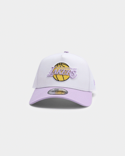 New Era Los Angeles Lakers "2 Tone" UV Activation 9FORTY A-Frame Snapback White/Purple