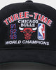 Mitchell & Ness Chicago Bulls 3-Time Champion Last Dance Deadstock Snapback Black