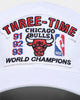 Mitchell & Ness Chicago Bulls 3-Time Champion Last Dance Deadstock Snapback White