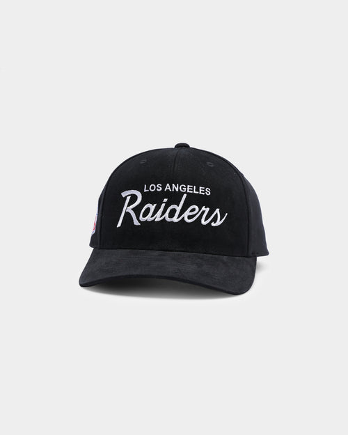Mitchell & Ness Los Angeles Raiders Script Pro Crown Snapback Black