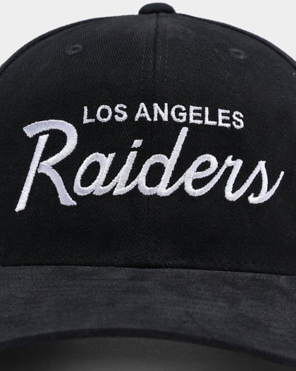 Mitchell & Ness Los Angeles Raiders Script Pro Crown Snapback Black