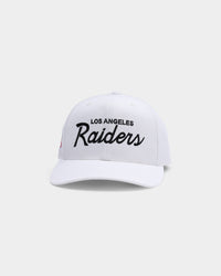 Mitchell & Ness Los Angeles Raiders Script Pro Crown Snapback White