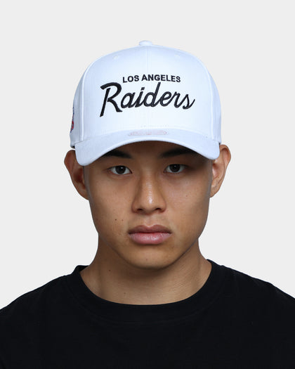 Mitchell & Ness Los Angeles Raiders Script Pro Crown Snapback White