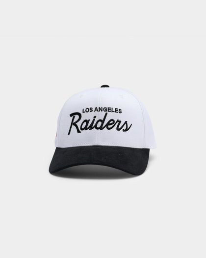 Mitchell & Ness Los Angeles Raiders 2T Script Pro Crown Snapback White