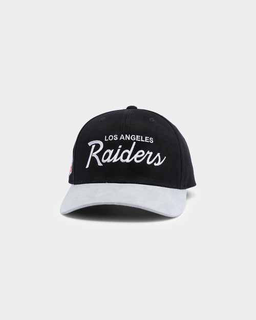 Mitchell & Ness Los Angeles Raiders 2T Script Pro Crown Snapback Black