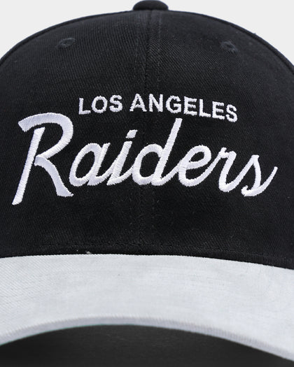 Mitchell & Ness Los Angeles Raiders 2T Script Pro Crown Snapback Black