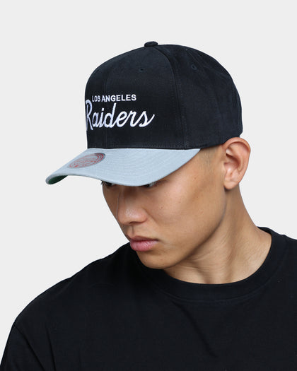 Mitchell & Ness Los Angeles Raiders 2T Script Pro Crown Snapback Black