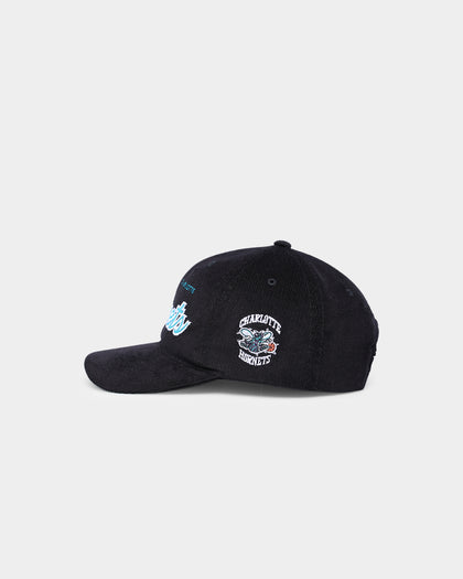 Mitchell & Ness Charlotte Hornets Corduroy Script Deadstock Snapback Black