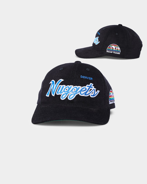 Mitchell & Ness Denver Nuggets Corduroy Script Deadstock Snapback Black