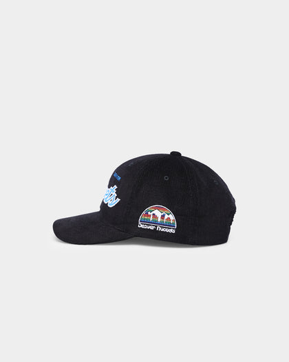 Mitchell & Ness Denver Nuggets Corduroy Script Deadstock Snapback Black