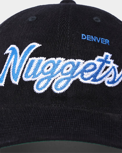Mitchell & Ness Denver Nuggets Corduroy Script Deadstock Snapback Black