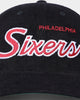 Mitchell & Ness Philadelphia 76ers Corduroy Script Deadstock Snapback Black