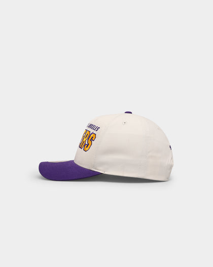 Mitchell & Ness Los Angeles Lakers 'Shadow Designs' Pro Crown Snapback Vintage White