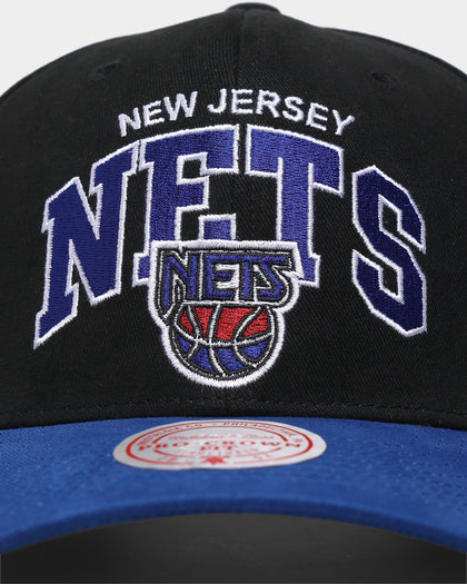 Mitchell & Ness New Jersey Nets 'Black Team Arch Design' Pro Crown Snapback Black/Blue