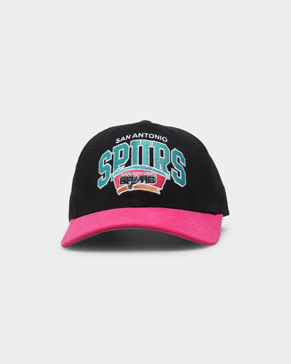 Mitchell & Ness San Antonio Spurs 'Black Team Arch Design' Pro Crown Snapback Black/Pink