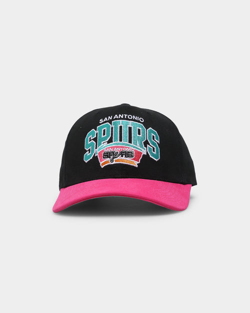 Mitchell & Ness San Antonio Spurs 'Black Team Arch Design' Pro Crown Snapback Black/Pink