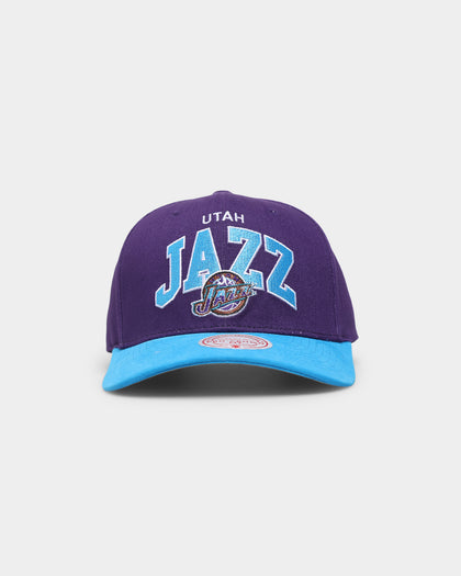 Mitchell & Ness Utah Jazz 'OG Team Arch Design' Pro Crown Snapback Purple/Blue