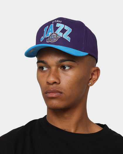 Mitchell & Ness Utah Jazz 'OG Team Arch Design' Pro Crown Snapback Purple/Blue