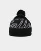 Mitchell & Ness Chicago Bulls B&W Script Burst Pom Beanie Black