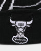 Mitchell & Ness Chicago Bulls B&W Script Burst Pom Beanie Black