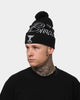 Mitchell & Ness Chicago Bulls B&W Script Burst Pom Beanie Black