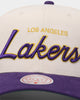 Mitchell & Ness Los Angeles Lakers "Cream Team Script" Pro Crown Snapback Cream