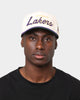 Mitchell & Ness Los Angeles Lakers "Cream Team Script" Pro Crown Snapback Cream