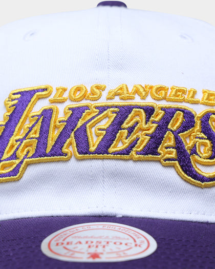Mitchell & Ness Los Angeles Lakers 'Retro Script' Deadstock Snapback White/Purple