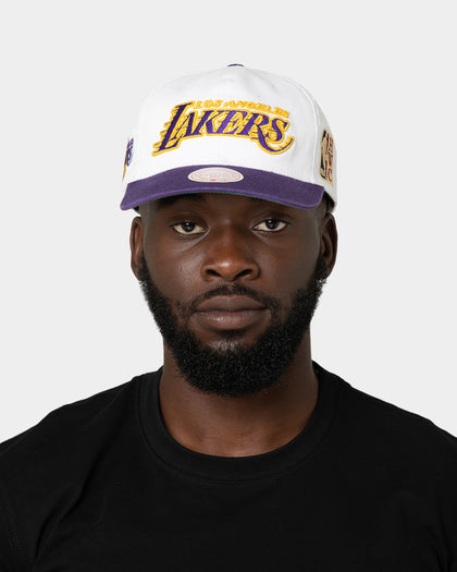 Mitchell & Ness Los Angeles Lakers 'Retro Script' Deadstock Snapback White/Purple