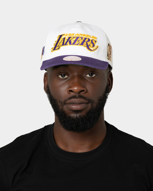 Mitchell & Ness Los Angeles Lakers 'Retro Script' Deadstock Snapback White/Purple
