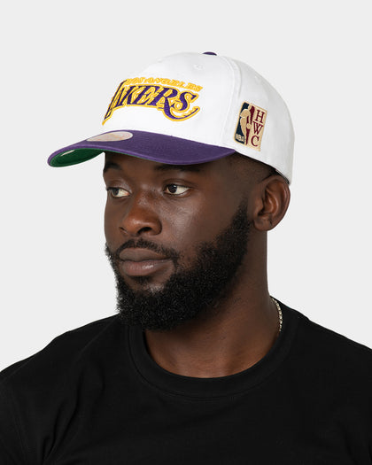 Mitchell & Ness Los Angeles Lakers 'Retro Script' Deadstock Snapback White/Purple