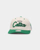Mitchell & Ness Boston Celtics "Cream Team Script" Pro Crown Snapback Cream