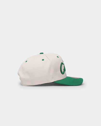 Mitchell & Ness Boston Celtics "Cream Team Script" Pro Crown Snapback Cream