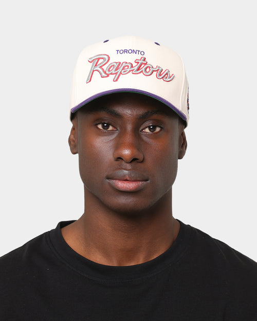 Mitchell & Ness Toronto Raptors "Cream Team Script" Pro Crown Snapback Cream