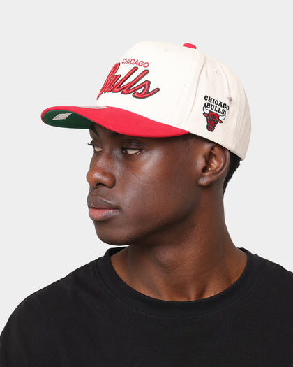 Mitchell & Ness Chicago Bulls "Cream Team Script" Pro Crown Snapback Cream