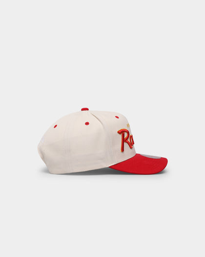 Mitchell & Ness Houston Rockets "Cream Team Script" Pro Crown Snapback Cream