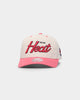 Mitchell & Ness Miami Heat "Cream Team Script" Pro Crown Snapback Cream