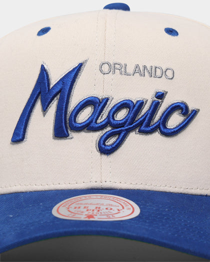 Mitchell & Ness Orlando Magic "Cream Team Script" Pro Crown Snapback Cream