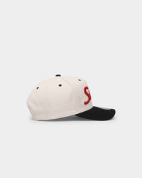 Mitchell & Ness Philadelphia Sixers "Cream Team Script" Pro Crown Snapback Cream