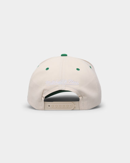 Mitchell & Ness Seattle Sonics "Cream Team Script" Pro Crown Snapback Cream