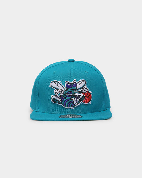 Mitchell & Ness Charlotte Hornets 'Team Ground 2.0 Hardwood Classics' Fitted Teal