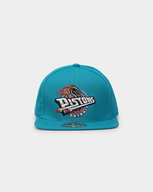 Mitchell & Ness Detroit Pistons 'Team Ground 2.0 Hardwood Classics' Fitted Teal