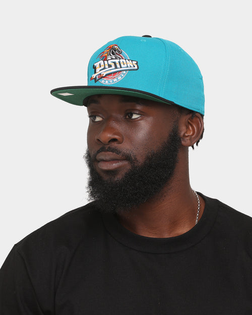 Mitchell & Ness Detroit Pistons 'Team 2 Tone 2.0 Hardwood Classics' Fitted Teal