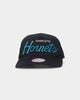 Mitchell & Ness Charlotte Hornets Montage Deadstock Nylon Snapback Black