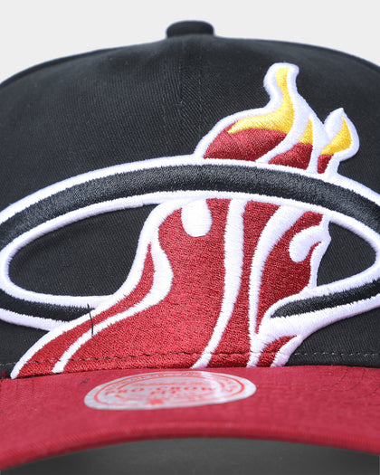 Mitchell & Ness Miami Heat 'Hardwood XL Crop Logo' Pro Crown Snapback Black