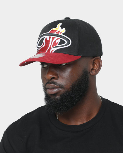 Mitchell & Ness Miami Heat 'Hardwood XL Crop Logo' Pro Crown Snapback Black